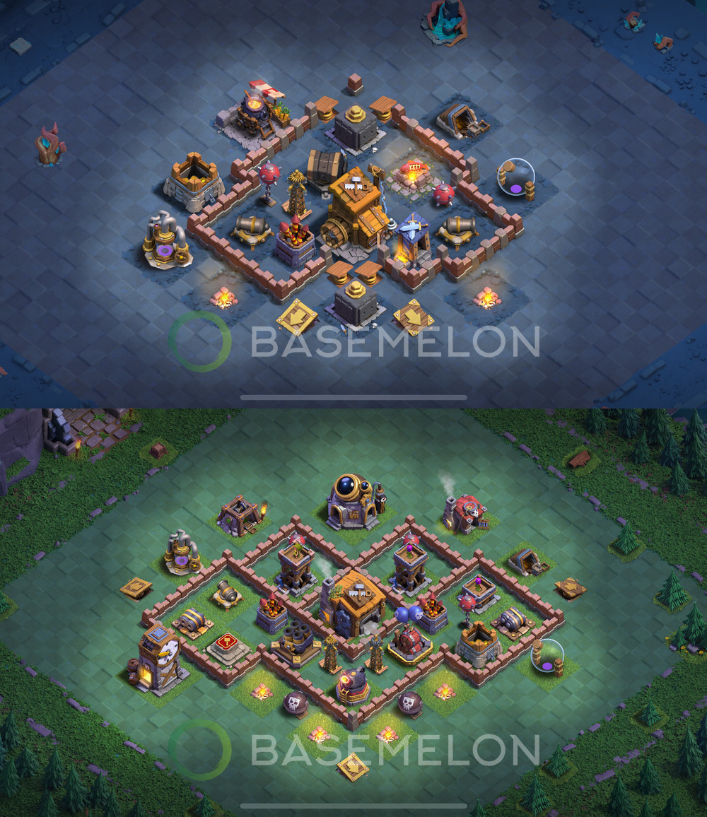 Builder Hall Level 7 Trophy/Defense Base Design 2024, Anti Everything, Layout #124