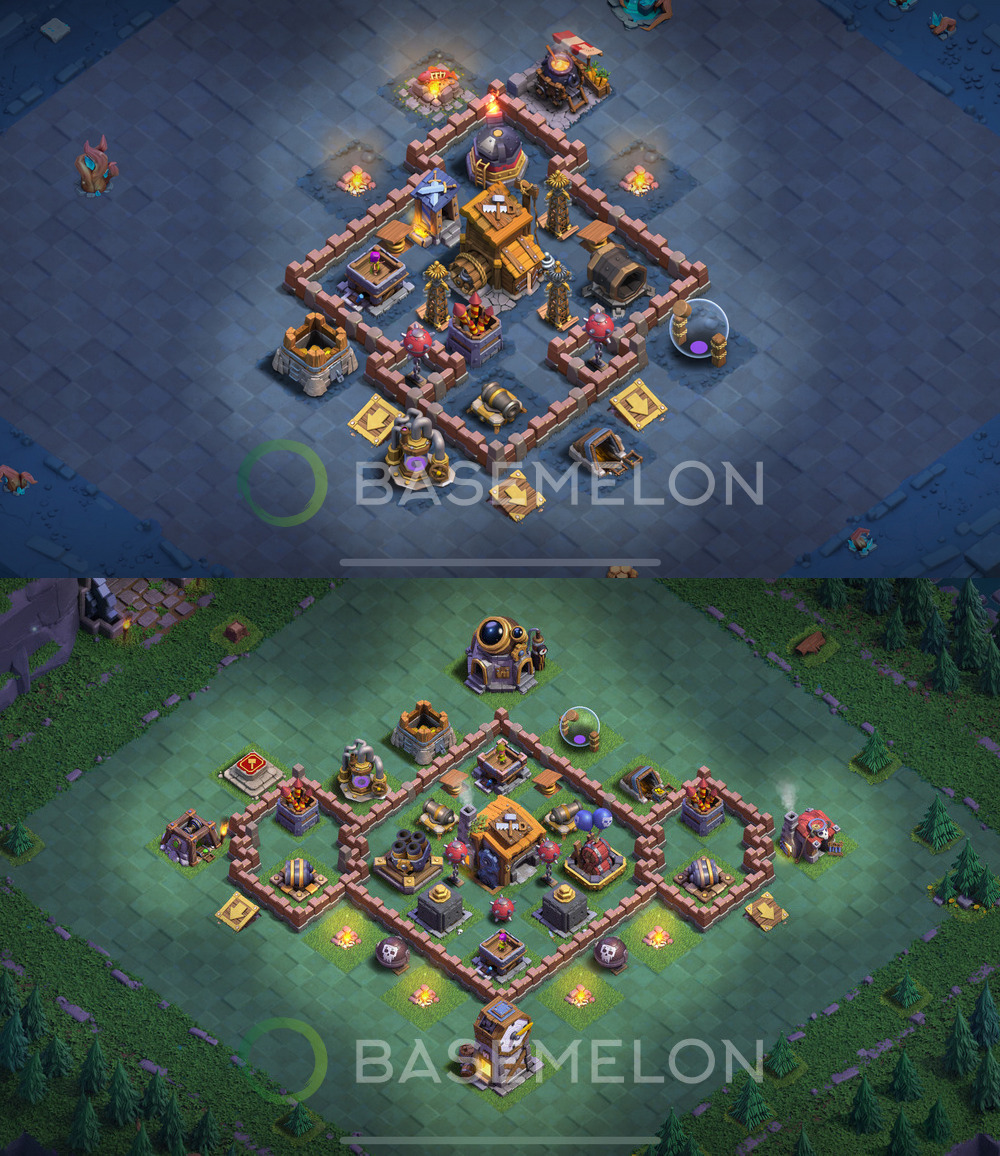 Builder Hall Level 7 Trophy/Defense Base Design 2024, Anti Everything, Layout #126