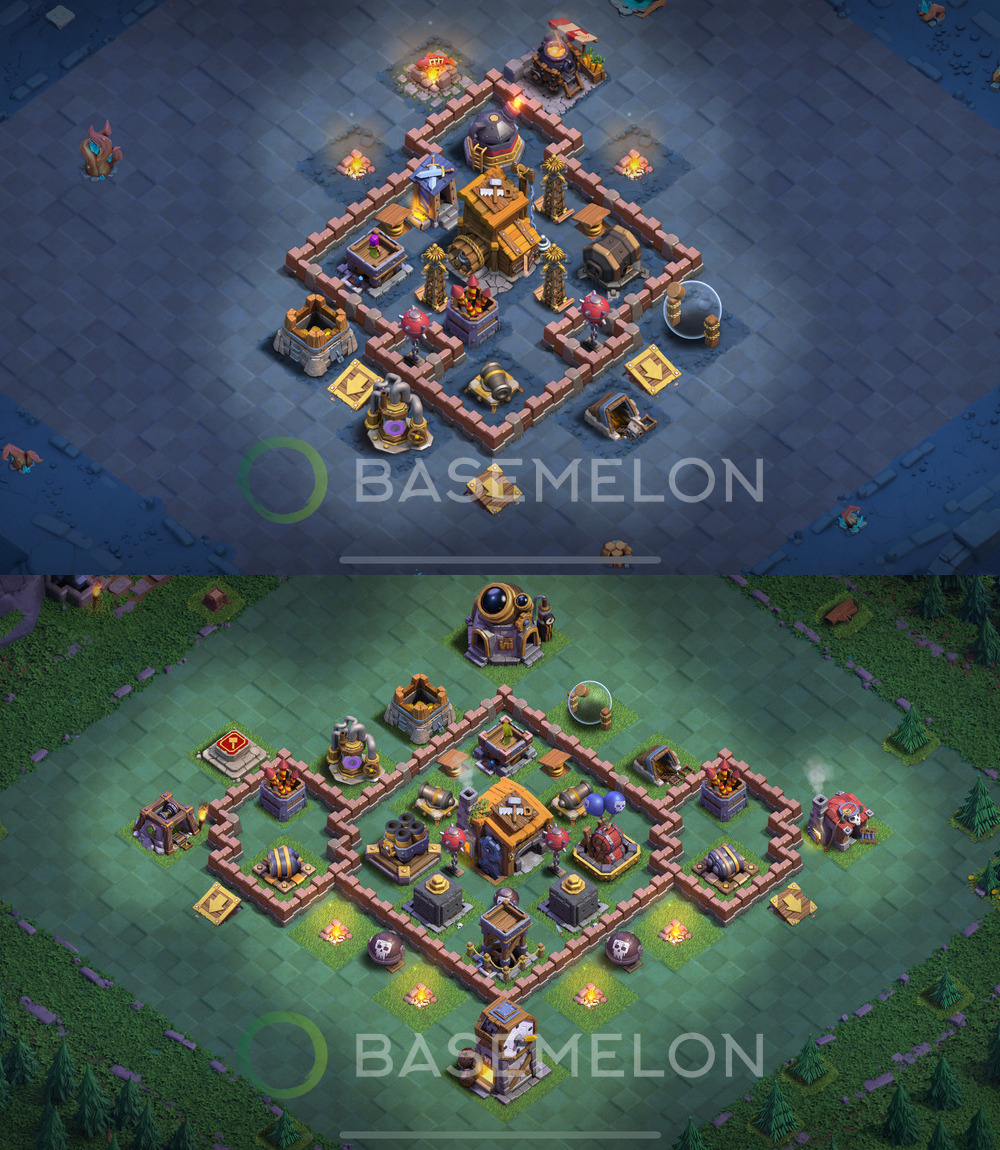 Builder Hall Level 7 Trophy/Defense Base Design 2025, Anti Everything, Layout #126