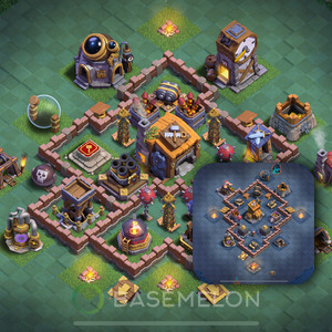 Meisterhütte Level 7 Verteidigung Base 2025, Anti 2 Sterne, Layout #130