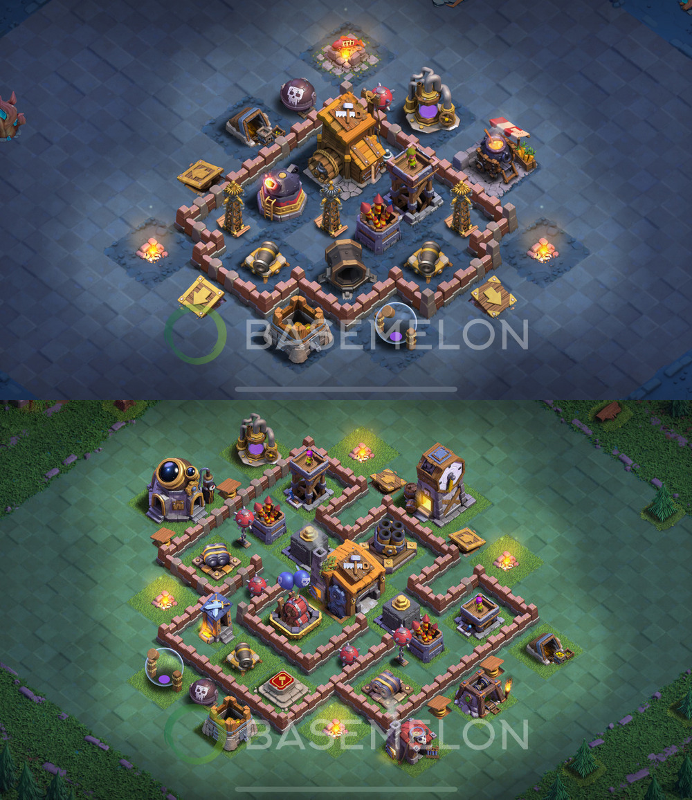 Builder Hall Level 7 Trophy/Defense Base Design 2024, Anti 3 Stars, Layout #131