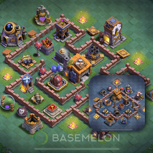 Meisterhütte Level 7 Verteidigung Base, Anti 3 Sterne, Layout #131