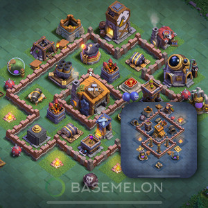 Meisterhütte Level 7 Verteidigung Base, Anti 2 Sterne, Layout #132