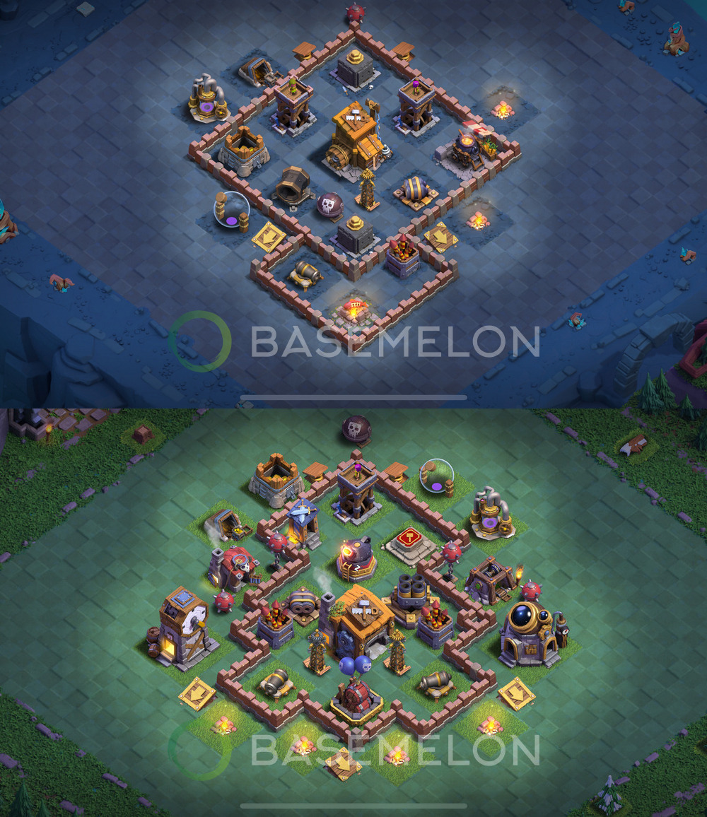 Builder Hall Level 7 Trophy/Defense Base Design 2024, Anti Everything, Layout #134