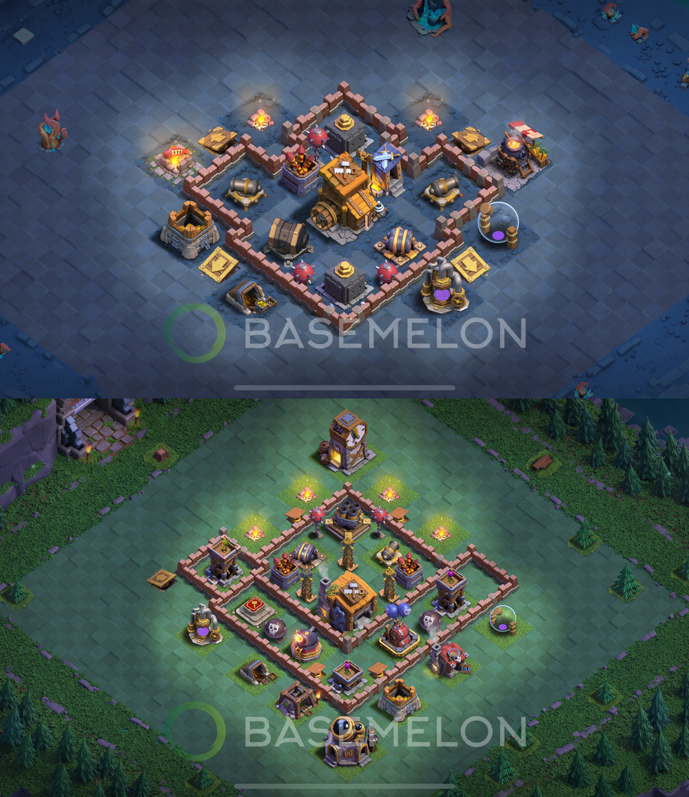 Builder Hall Level 7 Trophy/Defense Base Design 2024, Anti Everything, Layout #140