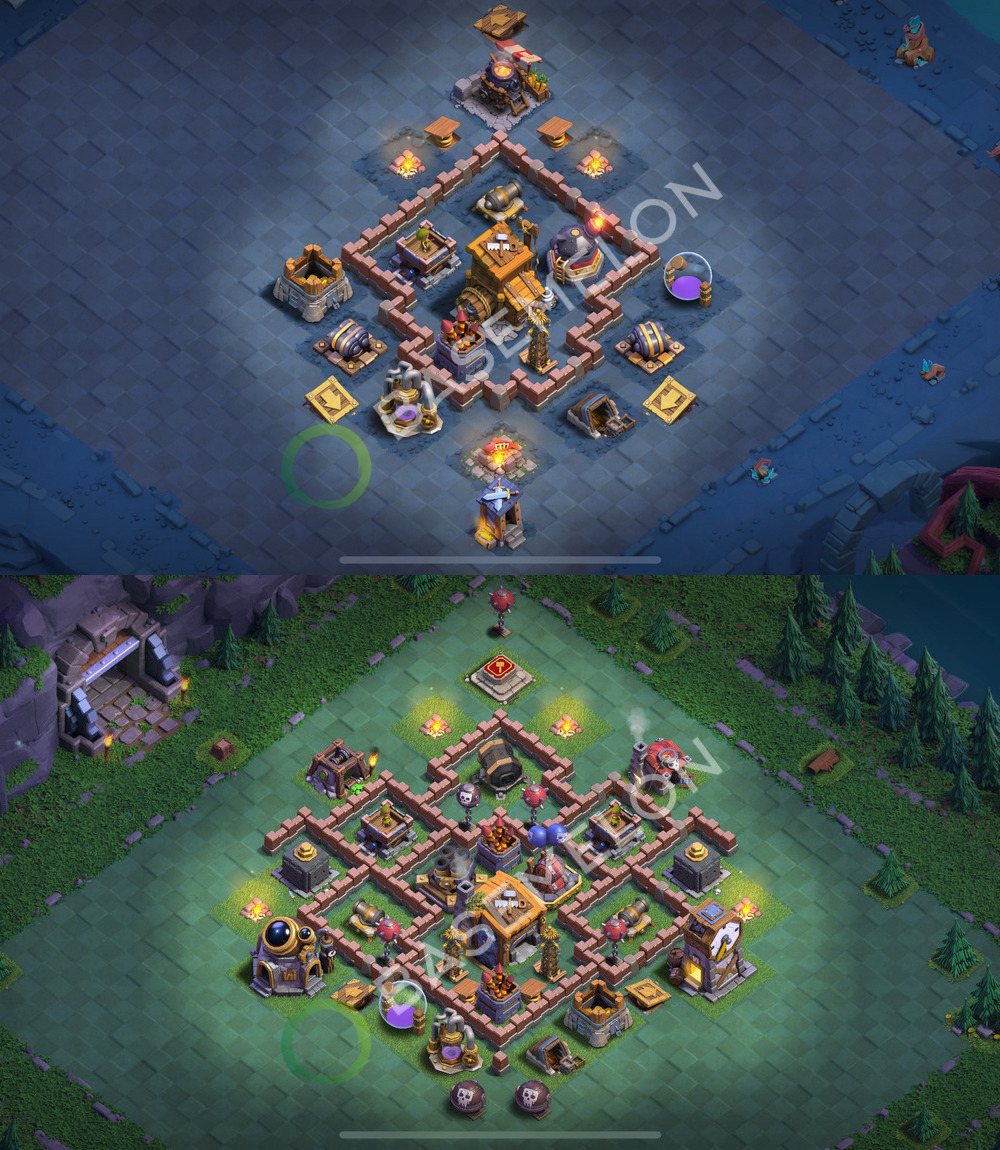 Aldea del Taller del Constructor Nivel 7 para Defensa, Anti 3 Estrellas Diseño 2026, #143