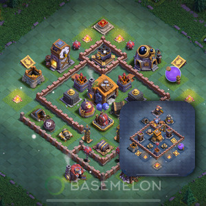 Meisterhütte Level 7 Verteidigung Base, Anti 2 Sterne, Layout #24