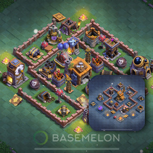 Meisterhütte Level 7 Verteidigung Base, Anti 2 Sterne, Layout #65