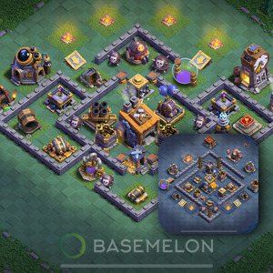 Builder Hall Level 8 Trophy/Defense Base Design 2025, Anti 2 Stars, Layout #66
