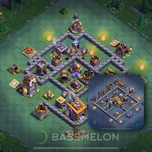 Builder Hall Level 8 Trophy/Defense Base Design 2025, Anti Everything, Layout #76