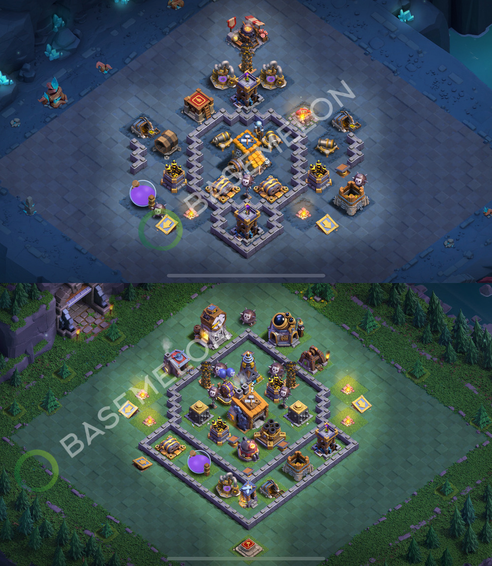 Aldea del Taller del Constructor Nivel 8 para Defensa, Anti 3 Estrellas Diseño 2026, #86