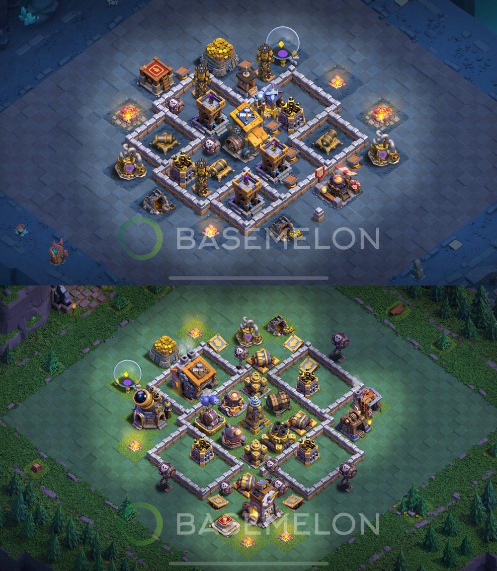 Meisterhütte Level 9 Verteidigung Base 2025, Anti 3 Sterne, Layout #73