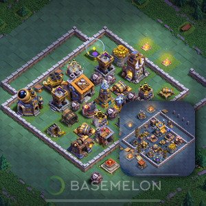 Builder Hall Level 9 Trophy/Defense Base Design 2025, Anti Everything, Layout #92
