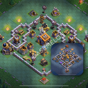 Builder Hall Level 9 Trophy/Defense Base Design 2026, Anti Everything, Layout #97