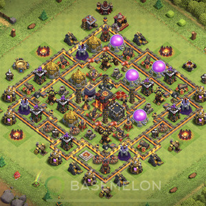 Town Hall Level 10 Farm Base Design, Hybrid, Layout #103