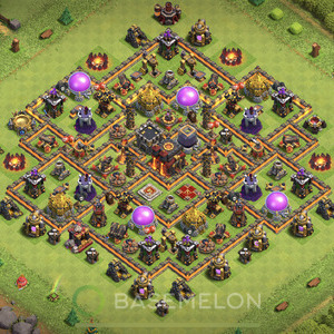Town Hall Level 10 Farm Base Design 2025, Anti 3 Stars, Hybrid, Layout #1053