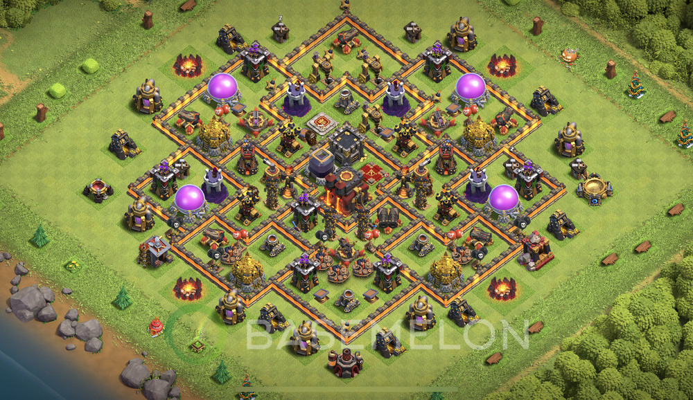 Town Hall Level 10 Farm Base Design 2024, Anti 3 Stars, Hybrid, Layout #1057