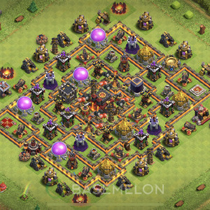 Town Hall Level 10 Trophy/Defense Base Design 2025, Anti Everything, Hybrid, Layout #1116