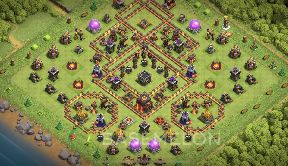 Town Hall Level 10 Trophy/Defense Base Design 2024, Max Levels, Anti Everything, Layout #1126