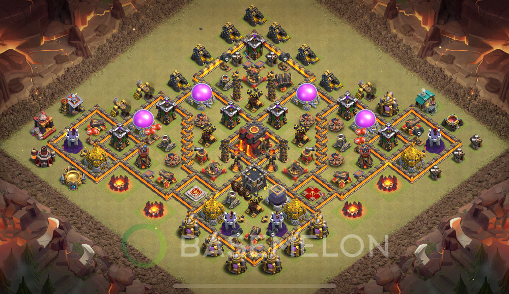 Town Hall Level 10 War Base Design 2024, Anti Everything, Hybrid, Layout #1145