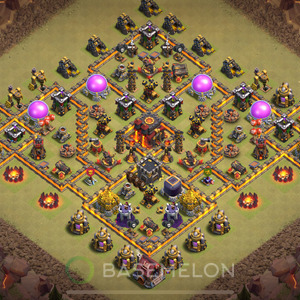 Town Hall Level 10 War Base Design 2025, Anti Everything, Hybrid, Layout #1145