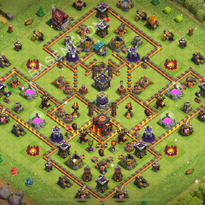 Town Hall Level 10 Trophy/Defense Base Design 2025, Legend League, Hybrid, Layout #115