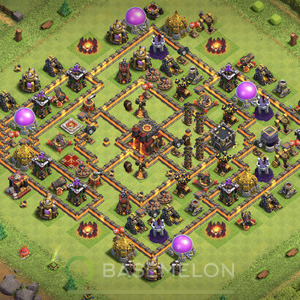Town Hall Level 10 Trophy/Defense Base Design 2025, Anti Everything, Layout #1181