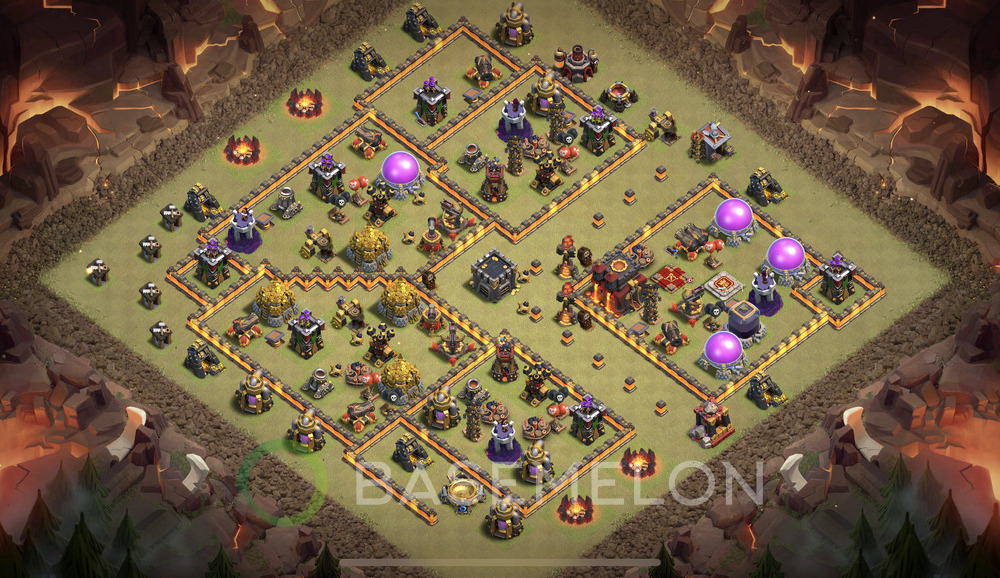 Town Hall Level 10 War Base Design 2025, Anti 3 Stars, Anti Everything, Layout #1215