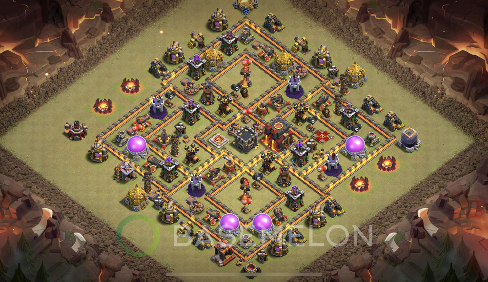 Town Hall Level 10 War Base Design 2025, Anti 3 Stars, Anti Everything, Layout #1223