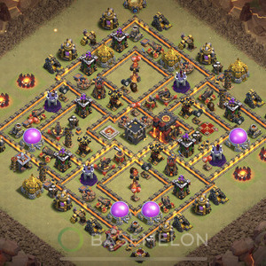 Town Hall Level 10 War Base Design 2025, Anti 3 Stars, Anti Everything, Layout #1223