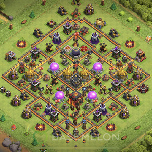Town Hall Level 10 Farm Base Design 2025, Anti 3 Stars, Hybrid, Layout #1238