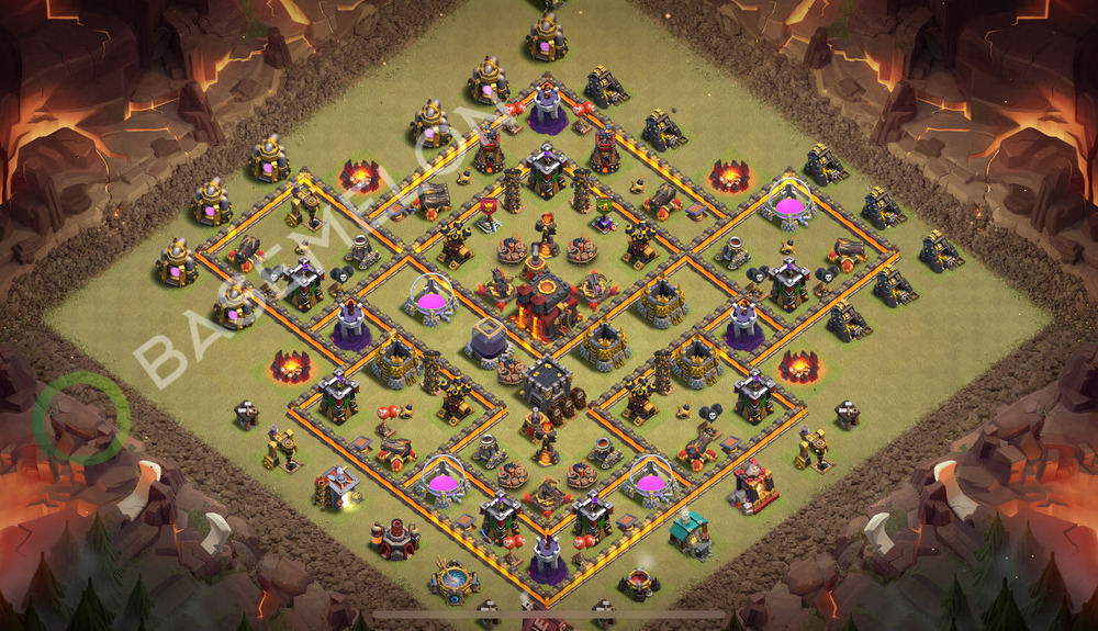 Town Hall Level 10 War Base Design 2026, Anti 2 Stars, Anti Everything, Layout #1244