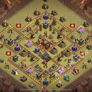 Town Hall Level 10 War Base Design 2025, Anti 2 Stars, Anti Everything, Layout #1244