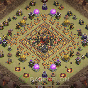 Town Hall Level 10 War Base Design 2025, Anti Everything, Layout #1254