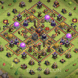Town Hall Level 10 Trophy/Defense Base Design 2025, Anti 2 Stars, Anti Air, Layout #1259