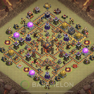 Rathaus Level 10 Krieg Base, Anti 3 Sterne, Anti Alles, Layout #128