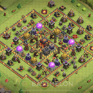 Town Hall Level 10 Farm Base Design 2025, Max Levels, Hybrid, Layout #1282