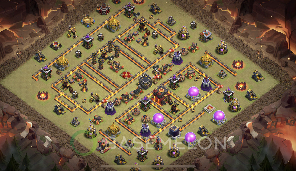 Town Hall Level 10 War Base Design 2025, Layout #1283