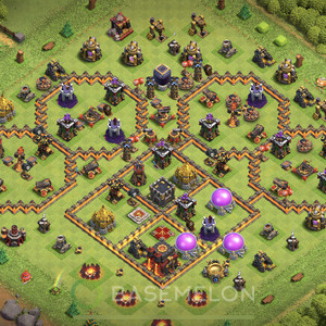 Town Hall Level 10 Trophy/Defense Base Design 2025, Layout #1290