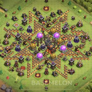 Town Hall Level 10 Farm Base Design 2025, Max Levels, Hybrid, Layout #1307