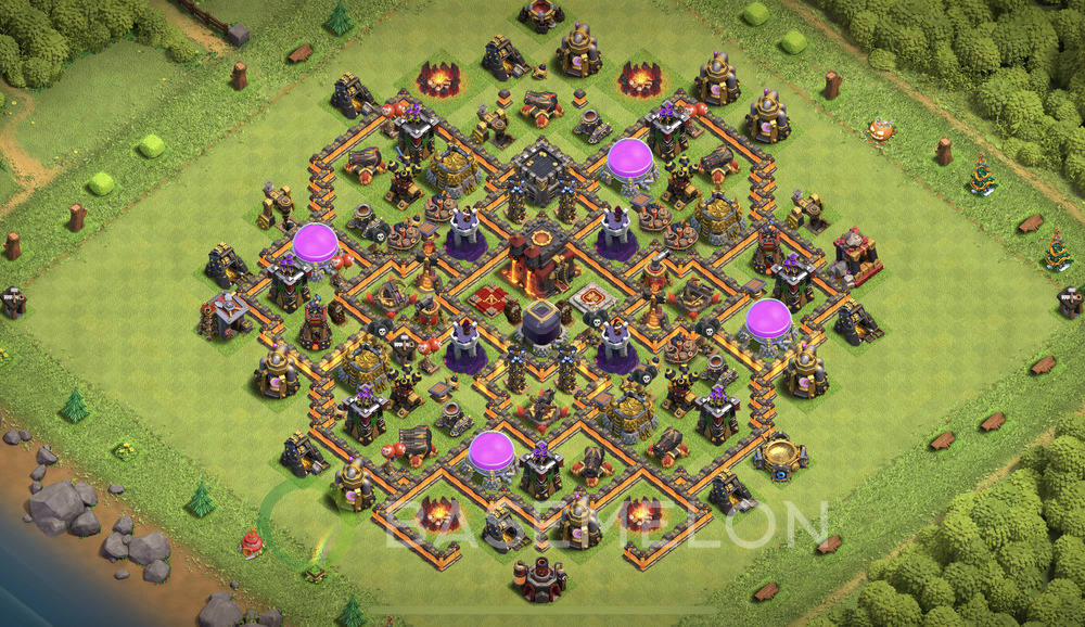 Town Hall Level 10 Trophy/Defense Base Design 2025, Anti 2 Stars, Anti Air, Layout #1325