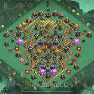 Town Hall Level 10 Trophy/Defense Base Design 2025, Max Levels, Anti Air, Layout #1334