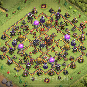 Town Hall Level 10 Trophy/Defense Base Design, Unbeatable, Anti Everything, Layout #134
