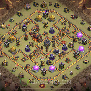 Rathaus Level 10 Krieg Base 2025, Anti Alles, Hybrid, Layout #1370