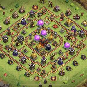 Town Hall Level 10 Trophy/Defense Base Design 2025, Anti 3 Stars, Anti Air, Layout #1385
