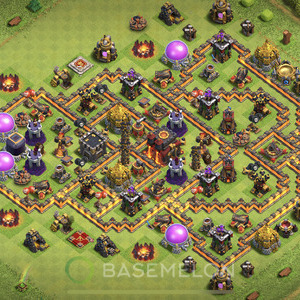 Town Hall Level 10 Trophy/Defense Base Design 2025, Anti Everything, Layout #1386