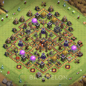 Town Hall Level 10 Farm Base Design 2025, Anti Everything, Hybrid, Layout #1387