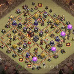 Town Hall Level 10 War Base Design, Anti 3 Stars, Anti Everything, Layout #139