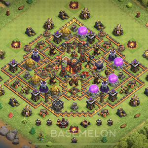 Town Hall Level 10 Farm Base Design 2025, Anti Everything, Hybrid, Layout #1398