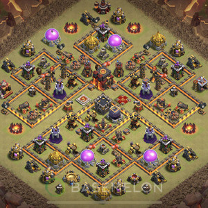 Town Hall Level 10 War Base Design, Anti Everything, Layout #14